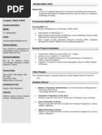 Vikram Singh CV