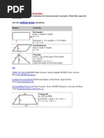 Measurement Formulas