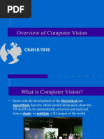 Overview of Computer Vision: CS491E/791E