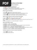 Comandos Basicos para Bases de Datos MySql