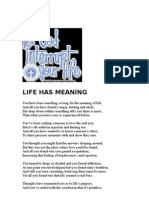 LIFE HAS MEANING (Gospel Tract)