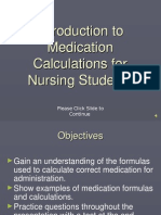 Introduction To Medication Calculations