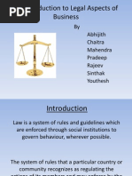 An Introduction To Legal Aspects of Business: by Abhijith Chaitra Mahendra Pradeep Rajeev Sinthak Youthesh