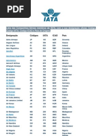 Lista Das As - IATA