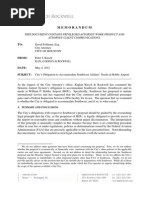 Memorandum: This Document Contains Privileged Attorney Work Product and Attorney-Client Communications