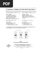 Spot Welding Formula