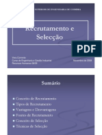 Recrutamento e Selecção