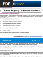 Closure Property of Rational Numbers