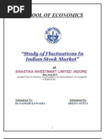 Study of Fluctuations in Stock Market