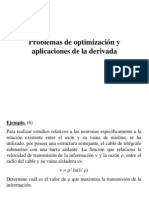 Problemas de Optimización y Aplicaciones de La Derivada