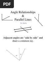 Angle Relationships & Parallel Lines: Pre-Algebra