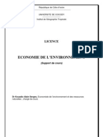 Economie de L'environnement