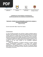 Análisis de La Problemática Actual de Los Campos y Prácticas Profesionales