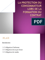 La Protection Du Consommateur Lors de La Formation