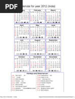 Calendar 2012