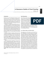 Magnetic Resonance Studies of Food Freezing