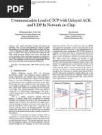 Communication Load of TCP With Delayed ACK and UDP in Network On Chip