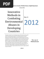 Innovative Methods in Combating Environmental Abuses in Developing Countries