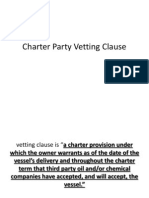 Charter Party Vetting Clause