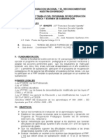 Plan Del Programa de Recuperacion Pedagogic A I.E 6010275