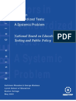 Errors in Standardized Tests: A Systemic Problem