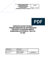 Transformadores de Distribución Ocasionalmente Sumergibles ET-009