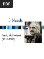 3 Needs: David Mcclelland (1917-1998)