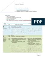 Tentative Syllabus For Unit One: Personal/Analytical Writing