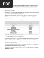 Estudio de Mercado para El Proyecto de Produccion de Leche A Saborizada Como Desayuno Escolar para La Region de Achacachi