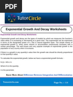 Exponential Growth and Decay Worksheets