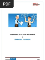 Importance of HEALTH INSURANCE In: Financial Planning