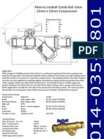 Altecnic Intaball Combi Ball Valve 22mm X 22mm Compression