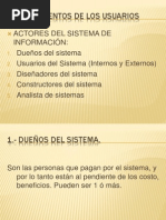 Requerimientos de Los Usuarios