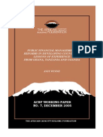 Public Financial Management Reforms in Developing Countries: Lessons of Experience From Ghana, Tanzania and Uganda