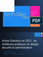 Active Directory en 2012 Les Meilleures Pratiques en Design Sécurité Et Administration