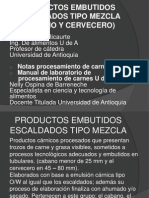 Productos Carnicos Embutidos Escaldados Tipo Mezcla (Cabano y Cervecero