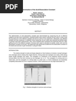 Determination of The Acid Dissociation Constant