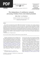 The Independence of Combinatory Semantic Processing: Evidence From Event-Related Potentials