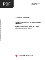 As 1199.0-2003 Sampling Procedures For Inspection by Attributes Introduction To The ISO 2859 Attribute Sampli