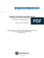 Composition, Nutrient Intake and Hormone Secretion The Influence of Photoperiod On Body Weight Gain, Body