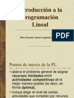 Introducción A La Programación Lineal: Mtro - Ernesto Alonso Lagarda Leyva