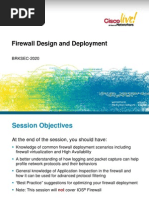 Firewall Design and Deployment: BRKSEC-2020