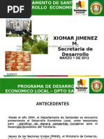 Intercambio de Secretarias Departamentales - El Desarrollo Económico Local en Santander, Colombia