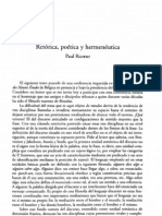 Ricoeur - Retórica, Poética y Hermenéutica