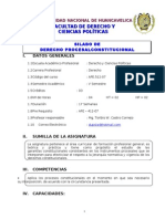 Silabo de Derecho Procesal Constitucional Unh 2012