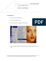 Lab Exercises and Solutions: Microsoft Word 2000