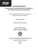 Metal Matrix Composite Production and Characterisation of Aluminium-Fly Ash Composite Using Stir Casting Method