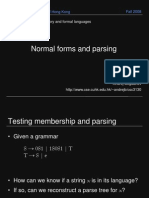 Normal Forms and Parsing: CSC 3130: Automata Theory and Formal Languages