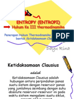 Hukum Thermo III (Entropy) .Rina