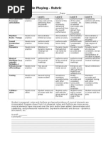 Solo/ensemble Playing Rubric